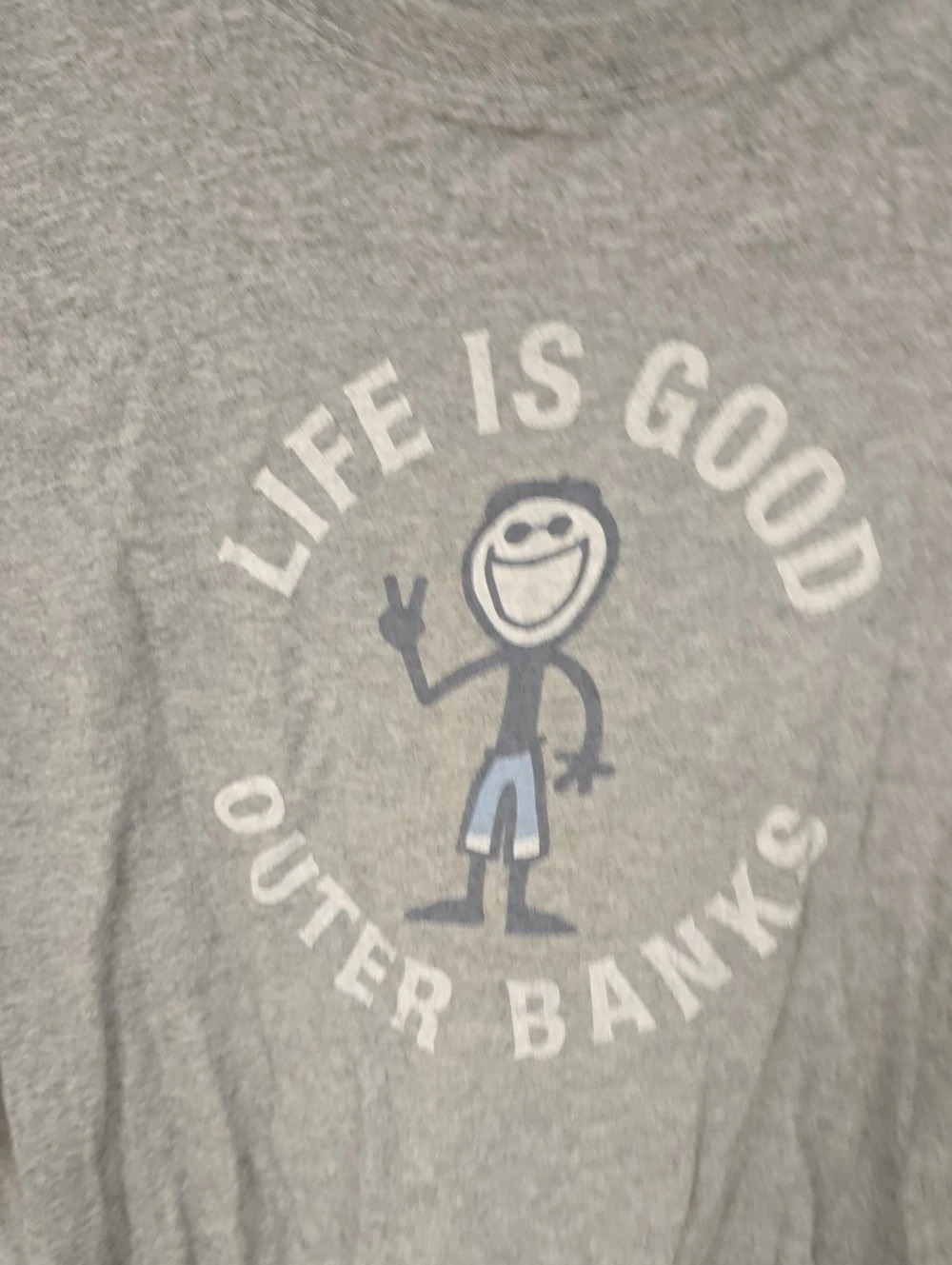 Life Is Good Outer Banks T-Shirt Graphic Tee Gray - Picture 3 of 5